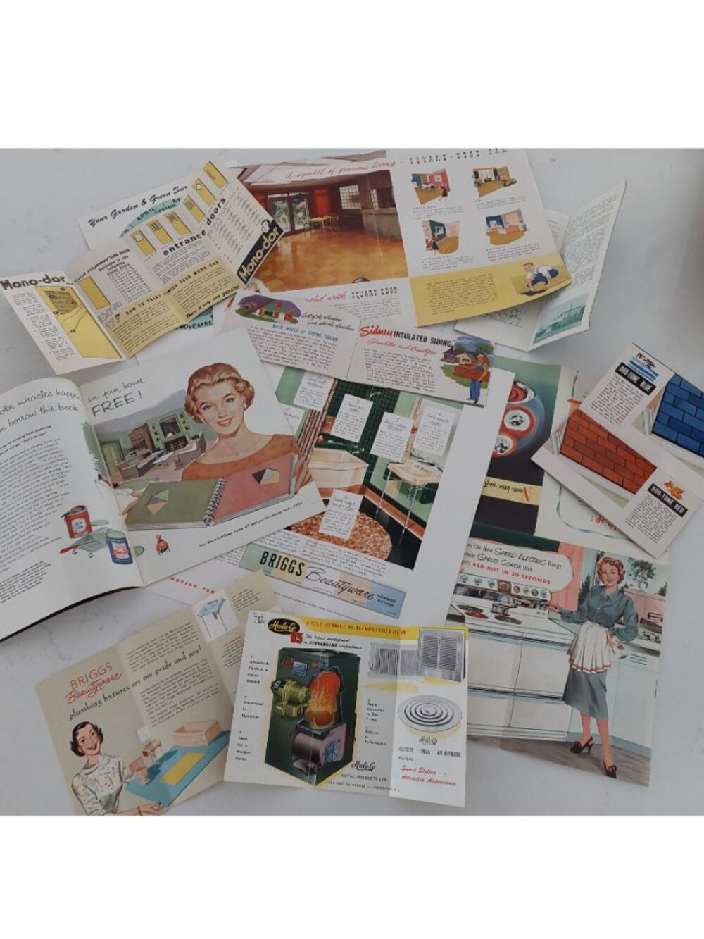 Vintage 1950s Ephemera Lot Home Improvement Decor Appliance Ad Brochure Booklet
